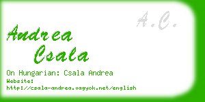 andrea csala business card